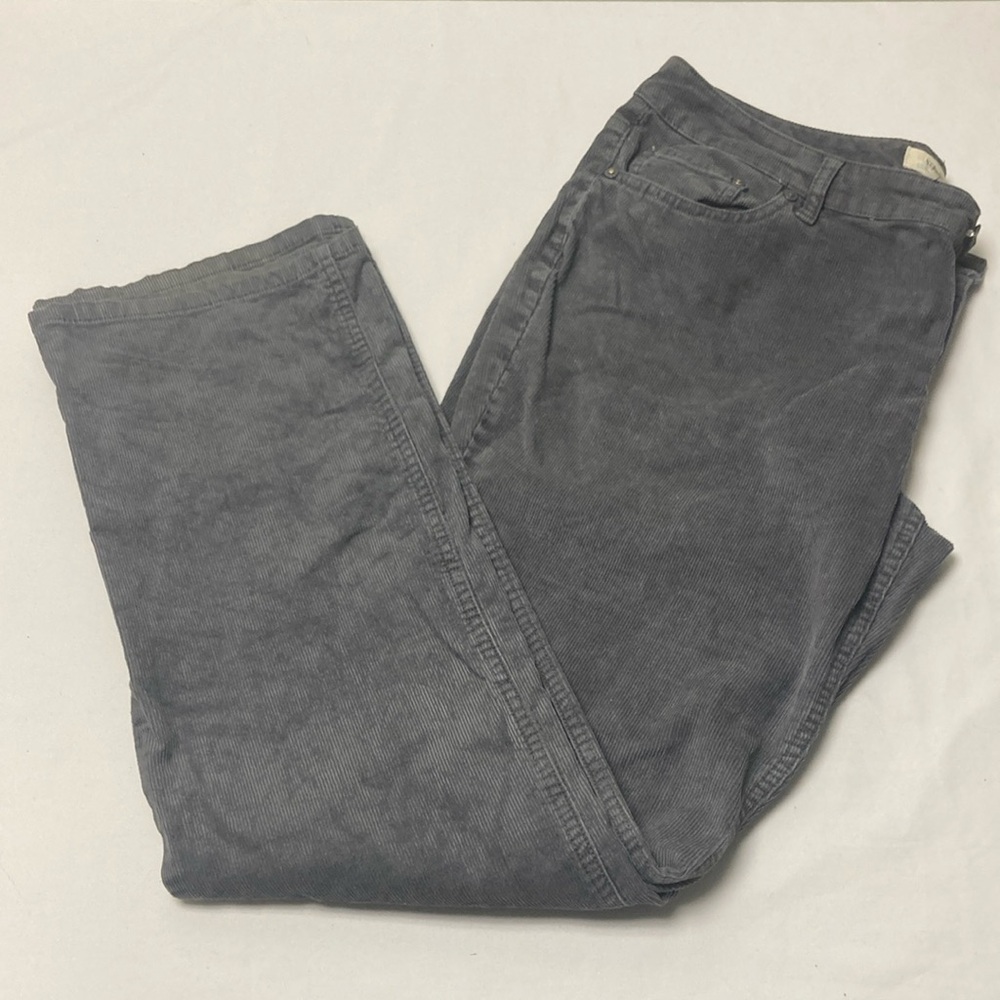 St. John's Bay Gray Straight Leg Corduroy Pants
